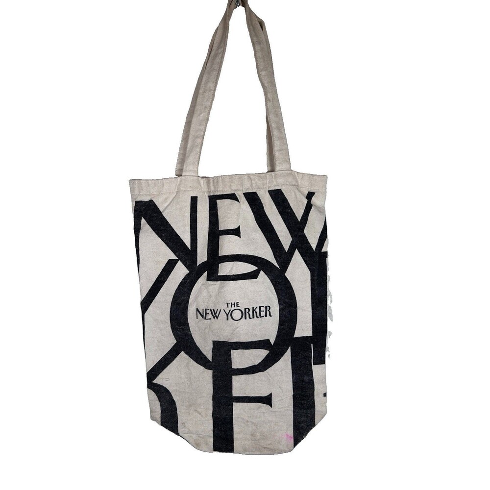The New Yorker Magazine Tote Bag 15x15”  Shopping Distressed Canvas